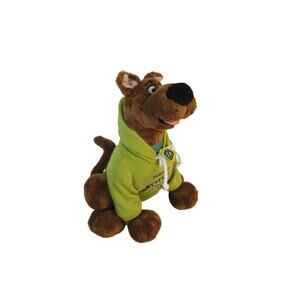 10" Scooby-Doo Plush W/ Green Mystery Inc Hoodie Kings Island Paramount Parks